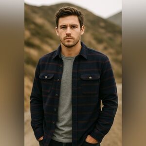 Roark Revival Wool-Blend Adventure Shirt Size Large
